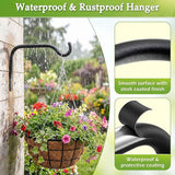 Lifyzoon Durable Plant Hangers Brackets: 2 Pack 8 Inch Outdoor Metal Hanging Plant Brackets, 20lbs Weight Capacity - Rustproof Wall Hooks for Flower Basket Bird Feeders Wind Chimes and Lanterns