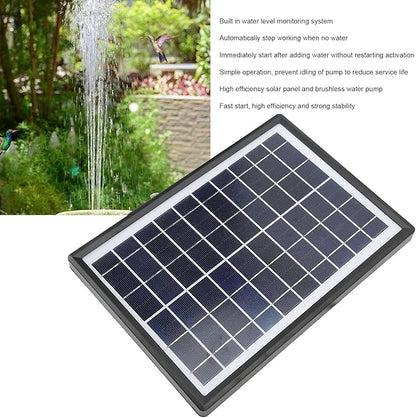 Pilipane Solar Fountain Pump with Battery Backup 5000mAh, 7W Solar Bird Bath Fountain with LED Lights, Solar Birdbath Fountain Pump for Pond, Fish Tank，Fountains Garden Decor