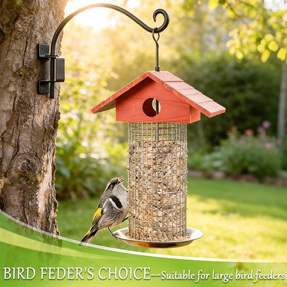 Lifyzoon Swivel Bird Feeder Hanger Hook: 12 Inch Swivel Hanging Plant Bracket, 50lbs Weight Capacity - Heavy Duty Outdoor Hooks for Hanging Bird Feeders, Flower Baskets, Lanterns, Wind Chimes