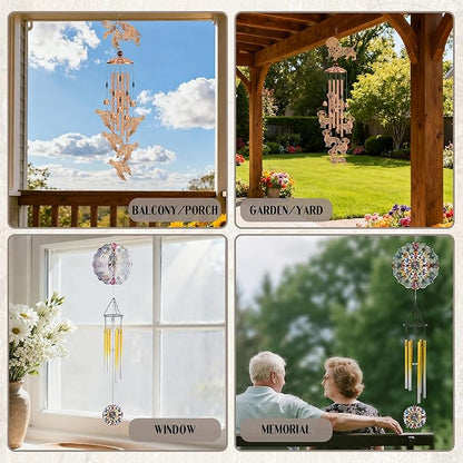 Dachshund Gifts Wind Chimes - Dog Decor Metal Windchimes Outdoors Decoration for Garden Patio Balcony Porch Christmas New Year Birthday Gift for Animal Lover Women Mother Father Grandma Wife