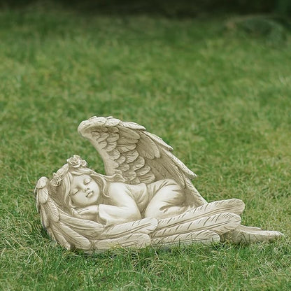 Northlight 16" Sleeping Heavenly Angel Outdoor Garden Statue