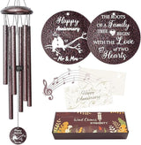 Anniversary Wind Chimes Gifts for Men Women, 25" Wind Chimes Romantic Gift for Couple, Parents, Wife, Husband, Friends, Happy Anniversary Decorations