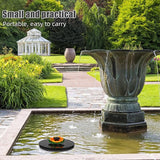 Floating Solar Fountain for Pond and Bird Bath with 16cm Lotus Design, Solar Powered Outdoor Water Fountain for Garden Landscaping and Fish Pond Decor