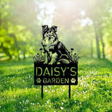 Custom Shetland Sheepdog Dog Metal Memorial Garden Stake Personalized Pet Grave Marker Name Sign Remembrance Stake Decor,Memorial Statue Sign for Garden Outdoor Outside Yard Decor Sympathy Dog Loss.