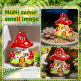 Exasinine Mushroom House Statue Fairy Garden House Figurines Mushroom Garden Statue Decor for Indoor Outdoor Decoration Art Decorations Patio Yard Lawn Ornaments Gift