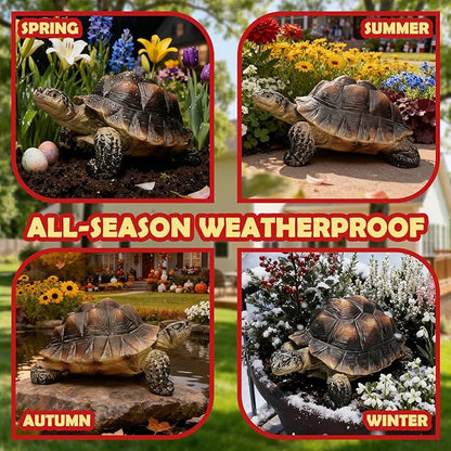 Sunthus Turtle Tortoise Sculptures Garden Statues Yard Art Resin Decorations Outdoor Garden Décor