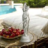 Design Toscano Dione the Divine Greek Water Woman Indoor/Outdoor Garden Statue, Medium, 22 inches tall, Cast Stone Resin, Antique Stone Finish