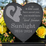 Squirrel Memorial Stone -Squirrel Memorial Gifts - Pet Loss Gift - Loss of Squirre - Heart