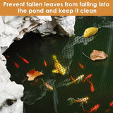 PACETAP 30 x 35 Ft Koi Pond Netting Kit, Heavy Duty Pond Netting Mesh Net Cover for Leaves, Protecting Koi Fish from Birds, Cats -Stakes Included