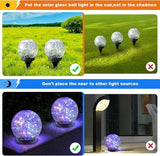 MLKNK Solar Globe Lights Outdoor Waterproof-Solar Balls-Solar Garden Lights-Orbs for Outside 6 Pack Cracked Glass Ball for Lawn Patio Yard Backyard Decorations