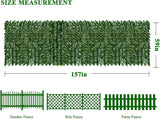 iCover Artificial Ivy Privacy Screen for Fence, 59x157in Strengthened Joint Prevent Leaves Falling Off, Faux Hedge Panels Greenery Vines, Decorative Fences for Outdoor, Garden