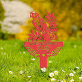 Custom Parrot Memorial Stake, Parrot Loss Gift, Sympathy Sign, Metal Pet Grave Markers, Remembrance Stake, Outdoor Garden Decor, Pet Headstone, Memorial Plaque for Outdoors