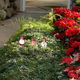 Christmas Metal Garden Stakes 3-Piece Set – Vintage Style Snowman, Reindeer & Santa Outdoor Yard Decorations, Hand-Painted Rustic Winter Lawn Porch Patio Decor for Home & Garden Lovers