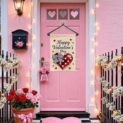 HOOSUN Garden Flag Hanger Holder for Outside,12 x 18 Garden Flag Hanger Stand for Wall Door Decorative Flags,Premium Wall Hanging Banner Hangers for Front Door Windows Halloween Decorations(2 Pack)