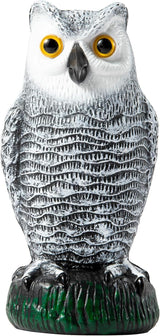 OFFO Plastic Owl Scarecrow for Halloween Decorations Outdoor Garden, Yard, Pool Decoration, 8.3 in Height, Snow Owl