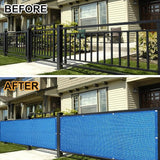 Eden's Decor Balcony Privacy Screen Cover Mesh Windscreen Weather-Resistant UV Protection for Backyard Deck, Patio, Balcony, Pool, Porch, Fence, Railing, Gardening (Blue,6'x 15')