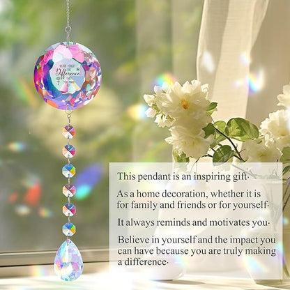 Gifts for Women,Inspirational Crystal Sun Catcher Gifts Motivational Crystal Decoration Gift for Women Graduationg Christmas Birthday
