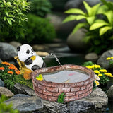 Solar Panda for Outdoors Garden Panda Statue Patios, Yards, and Lawn Ornaments Gardening Gifts for Women