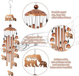 Bear Wind Chimes for Outside, Bear Gifts for Men Women Nature Lovers Metal Windchimes Outdoors, Mountain Forest Wildlife Design Home Garden Patio Yard Decor