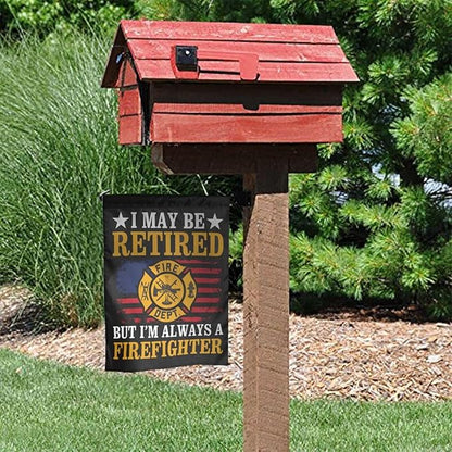 Firefighter Flag Garden Flag Double Sided Vertical 12×18 Inch Banners Double Sided For Lawn Patio Yard Garden Home Outdoor Decor -1
