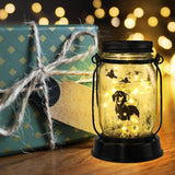 kyoryuger Dachshund Gifts for Women Dachshund Solar Lantern Outdoor Waterproof Hanging Solar Lights Dog Gifts Decorative Lanterns for Garden Decor,Patio,Lawn,Pathway,Yard for Women