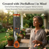 37" Matte Textured Aluminum Wind Chimes for Outdoor Patio & Garden – Large Modern Black Wind Chime with Deep Soft Tone, Thoughtful Home Gift (Black, 37")