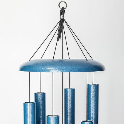 Corinthian Bells by Wind River - 56 inch Sky Blue Wind Chime for Patio, Backyard, Garden, and Outdoor Decor (Aluminum Chime) Made in The USA