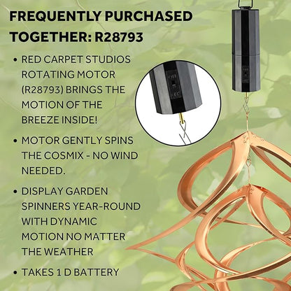 Red Carpet Studios The Original Cosmix Deluxe Helix Wind Spinner, Large 20-Inch, Double Copper