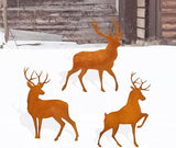 Metal Deer Garden Decor Durable Metal Yard Art Ideal Deer Statue Accessories for Home and Outdoor Antler Decor