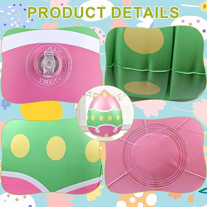 16 PCS 9 Inch, 16 Inch Easter Egg Inflatable Balloons Hanging Inflatable Easter Balloons Colorful Inflatable Egg Decorations for Yard Garden Holiday Party Home Decor