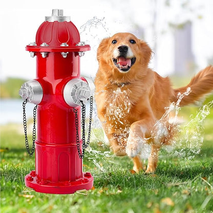 Realistic Resin Fire Hydrant Statue for Potty Training Dogs - Dog Fire Hydrant Pee Post, Weather-Resistant Garden Decor,Outdoor Garden & Lawn Ornament (Suitable for Any Size Dogs;21In)