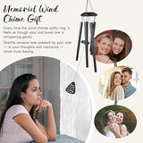 Memorial Gifts for Loss of Loved one, 25''Memorial Wind Chimes of Sympathy Gifts for Loss of Love one,Condolence/Bereavement/Remembrance Gift,Windchime in Memory,Funeral Decor for Garden Outside,Black