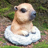 Patio Ornament Resin Gopher Statue Garden Decoration Realistic Animal Statues Weather-Resistant Garden Decor for Lawn Patio Balcony A