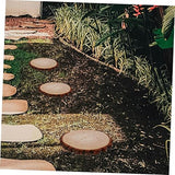 Happyyami 1pcs Garden Decorative Wooden Paver Outdoor Easy DIY Adds Natural Beauty