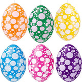 6 Pack 16 Inch Inflatable Easter Eggs Easter Blow up Egg Decor Hanging Inflatable Eggs Ornaments for Indoor Outdoor Party Yard, 6 Colors