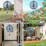 Wind Spinners Outdoor, FACIACC Owl Metal 3D Hanging Garden Decor, 12-inch Stainless Steel Wind Spinner with Tail Spinner, Wind Sculptures for Indoor Patio Lawn Yard, Ornament Gift for Women/Men