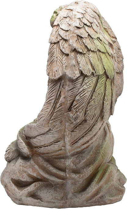 Alpine Corporation 19" Tall Old World Guardian Angel Outdoor Garden Statue