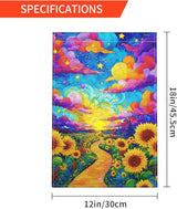 Sunflowers Garden Flag Seasonal Double Sided 12 x 18 Inch Small Yard Flag for Indoor Outdoor Decor Holiday All Seasons
