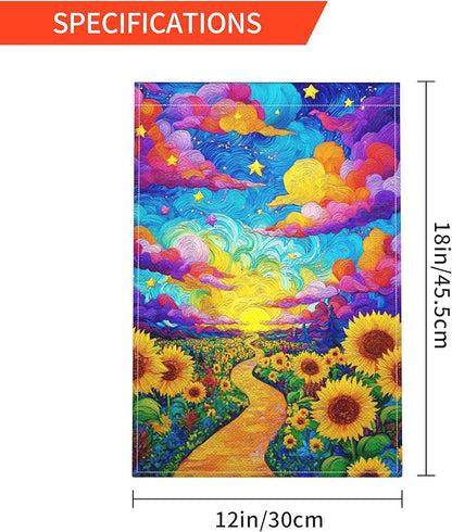 Sunflowers Garden Flag Seasonal Double Sided 12 x 18 Inch Small Yard Flag for Indoor Outdoor Decor Holiday All Seasons