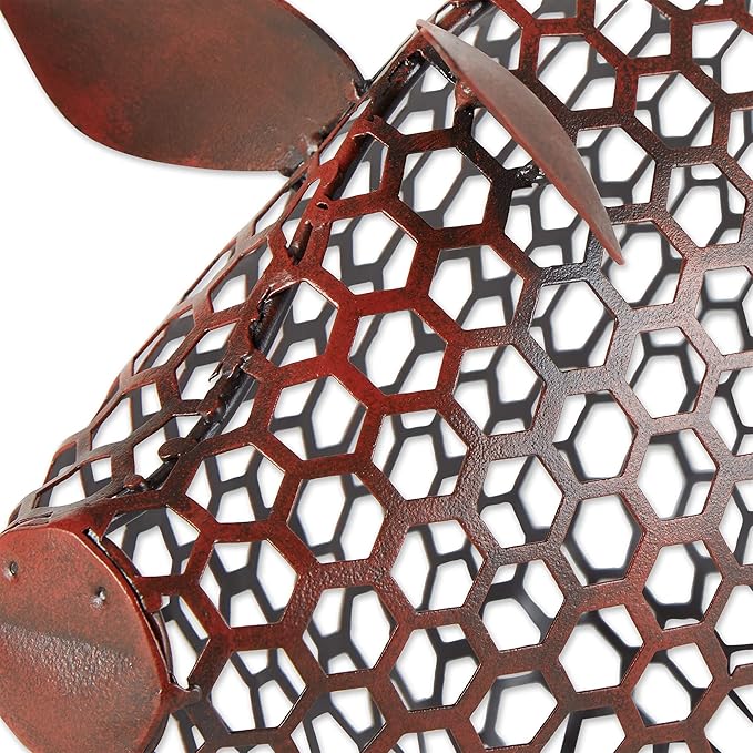 Accent Plus Chicken Wire Pig Sculpture
