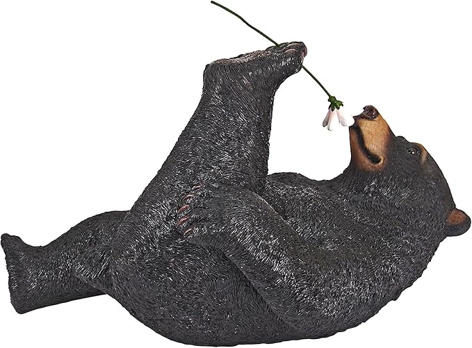 Design Toscano Smell The Flowers Garden Bear Statue