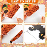Geetery 4 Pieces Thanksgiving Outdoor Decorations Fall Yard Stake Scarecrow Pilgrim Pumpkins Porch Sign with Stake Autumn Harvest Garden Decor for Outside Lawn Decoration 32.28 x 10.47 Inch(Pilgrim)