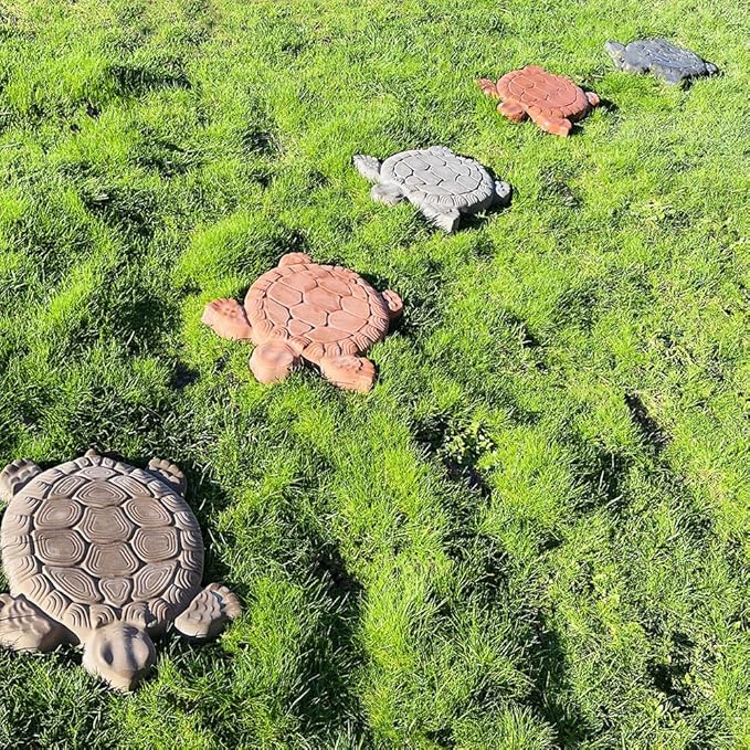 AUTUMN Turtle Stepping Stone Mold - Concrete Cement Mold for DIY Walkway Stepping Stones - Turtle Statue for Garden Decor