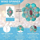 Wind Spinner Mandala Lucky Firework,12inch Hanging Wind Spinner Lucky Gifts for Women/Mother/Grandma/Father/Mom/Wife,Outdoor&Indoor Garden Decorations Yard Art Christmas Ornament