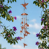 Hummingbird Wind Chimes for Outside, Memorial Windchimes Outdoor Garden Patio Decor, Gardening Gifts for Women Mom Grandma Bird Lovers
