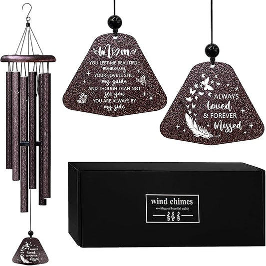 ZANIION Sympathy Memorial Gifts for Loss of Mom Wind Chimes 32", Bereavement Gift for Loss of Mother, Windchimes in Memory of Mom Present, Condolence/Remembrance Present for Her/Him Wind Bell 32"