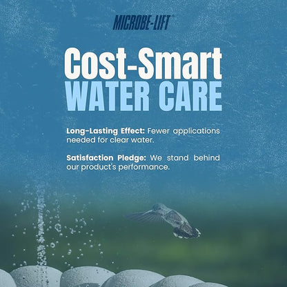 Microbe-Lift Large Fountain Clear Two-in-One Water Cleaner & Surface Treatment – 16 Oz – Safe for Birds, Fish & Aquatic Life – Cleans Fountains, Bird Baths & Water Features