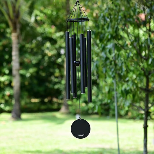 Vanquer Wind Chimes for Outside Deep Tone - 38'' Wind Chimes Outdoor Clearance, Deep Tone, Windchimes Outdoors, Memorial, Sympathy Gift, Garden Patio, Home Décor (Black)