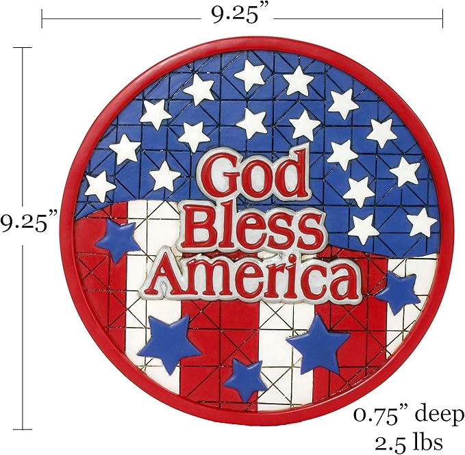 Spoontiques - Garden Décor - Americana Stepping Stone - Decorative Stone for Garden