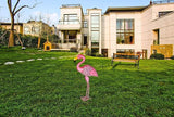 Owlgift 31 Inch Flamingo Garden Statues and Sculptures, Tall Metal Pink Flamingo Garden Statues, Birds Yard Art Outdoor Statue, Large Lawn Ornaments for Home, Patio, Backyard Décor